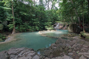 Thailand Kanchanaburi Erawan Nationalpark Wasserfall