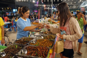 Nachtmarkt im Isaan Nakhon Ratchasima Korat Khorat