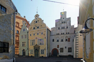 Riga Altstadt Zentrum historisch drei Brüder älteste Häuser der Stadt