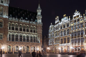 Belgien Brüssel Grote Markt bei Nacht