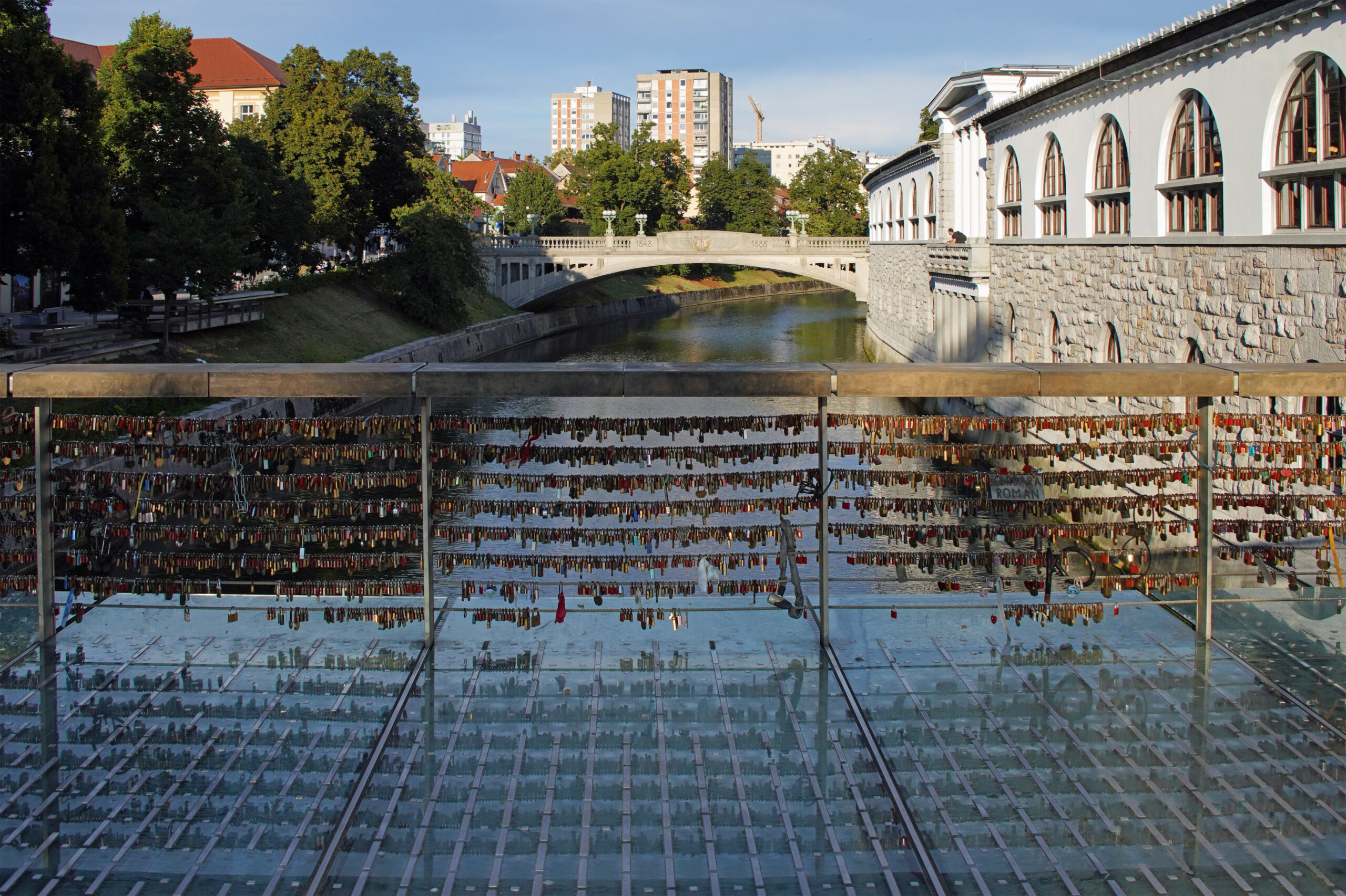 Slowenien - Ljubljana - Brücke über die Ljubljanica