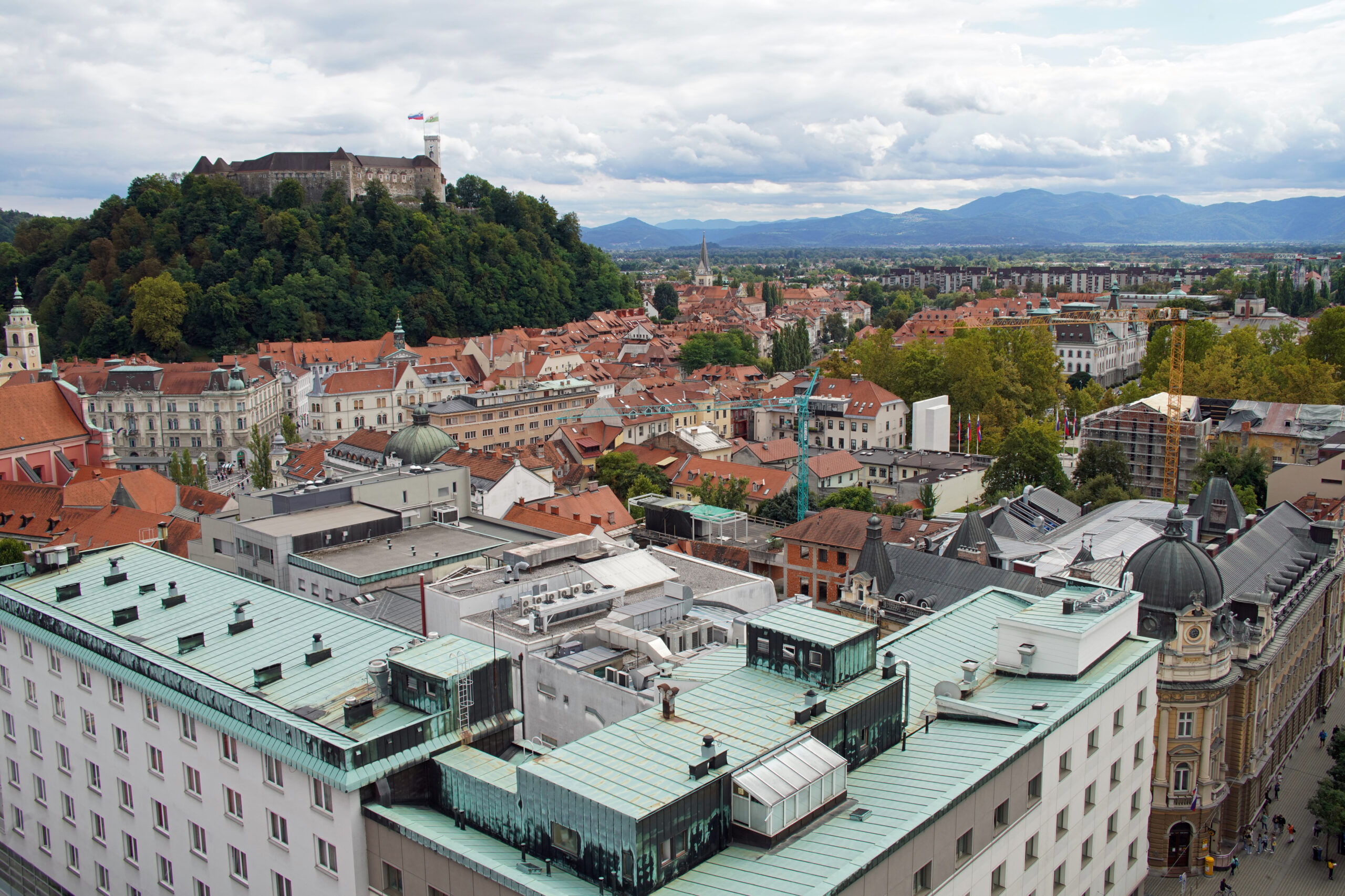 Ljubljana vom Skyscraper aus gesehen
